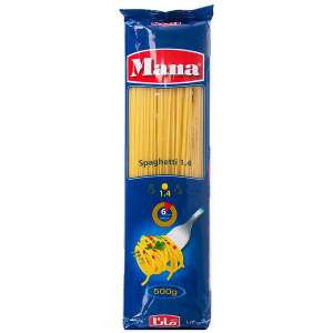 اسپاگتی قطر ۱.۴ مانا ماکارونی ساده  ۵۰۰ گرم