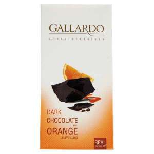 شکلات تلخ گالاردو فرمند با نغز ژله ای پرتقال ۱۰۰ گرم