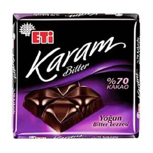 شکلات تلخ ۷۰٪ خارجی ترکیه  ETi karam bitter ۷۰ گرم