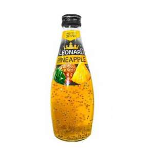 نوشیدنی لئونارد با طعم آناناس و تخم ریحان 300میلی لیتر