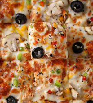 پیتزا گوشت و مرغ متوسط - پالت