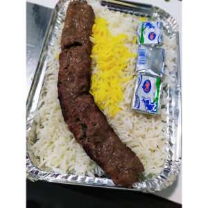 چلو کباب کوبیده با برنج ایرانی - رحیمی